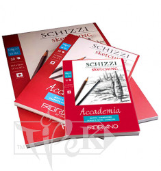 41122129 Альбом для графіки склейка Accademia А4 (21х29,7 см) 120 г/м.кв. 50 аркушів Fabriano Італія