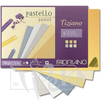 46021297 Альбом для пастелі Tiziano А4 (21х29,7 см) 160 г/м.кв. 6 кольорів 30 аркушів асорті Fabriano Італія