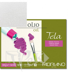 68001824 Альбом для олійного живопису Tela 18х24 см 300 г/м.кв. 10 аркушів Fabriano Італія