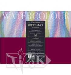 72611824 Альбом для акварелі Watercolour 18х24 см 200 г/м.кв. 20 аркушів склейка з 4 сторін Fabriano Італія