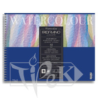 17662432 Альбом для акварелі Watercolour 24х32 см 300 г/м.кв. 12 аркушів на спіралі Fabriano Італія
