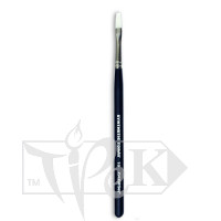 Пензлик Toray «Живопис» 1212 Синтетика плоска № 10 коротка ручка білий ворс