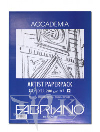 50813200 Папір для сухих і вологих технік Accademia А3 (29,7х42 см) 200 г/м.кв. 1  аркуш  в упаковці Fabriano Італія