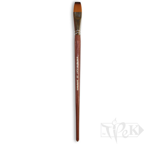Пензлик «Живопис» 1112 Синтетика плоска № 20 довга ручка рудий ворс