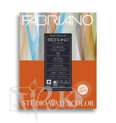 19123001 Альбом для акварелі Studio 20,3х25,4 см 300 г/м.кв. 12 аркушів Fabriano Італія