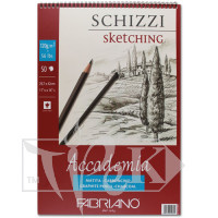44122942 Альбом для графіки на спіралі Accademia А3 (29,7х42 см) 120 г/м.кв. 50 аркушів Fabriano Італія