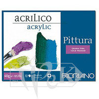 40003040 Альбом для акрилового живопису Pittura 30х40 см 400 г/м.кв. 10 аркушів Fabriano Італія