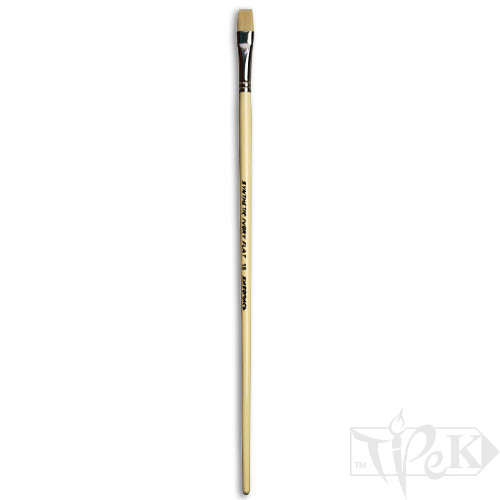 Пензлик Ivory «Живопис» 1312 Синтетика плоска № 10 довга ручка бежевий ворс
