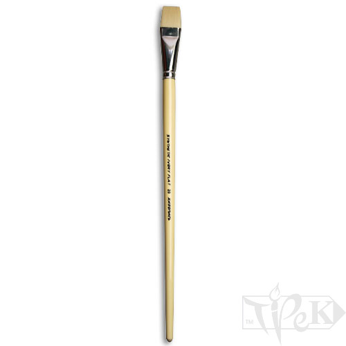 Пензлик Ivory «Живопис» 1312 Синтетика плоска № 20 довга ручка бежевий ворс