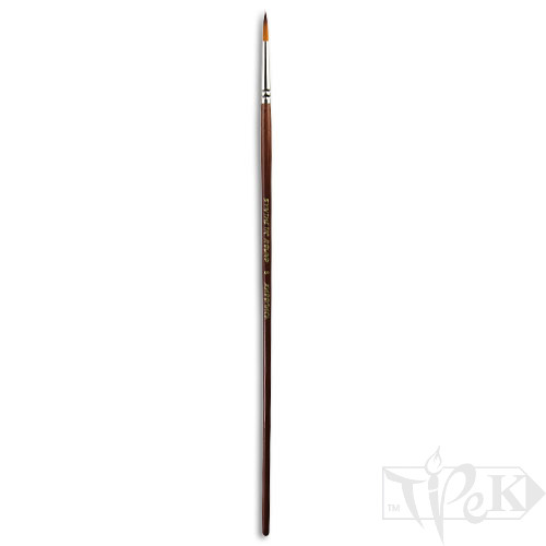 Пензлик «Живопис» 1128 Синтетика кругла № 05 довга ручка рудий ворс