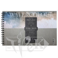 19100280 Альбом для акварелі Watercolour Torchon Extra Rough А4 (21х29,7 см) 300 г/м.кв. 12 аркушів на спіралі Fabriano Італія