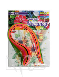 Набір для квілінгу №6 «Неон» 5+1 кольорів 5х420 мм 80 г/м.кв. 110 смужок