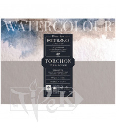 19100275 Альбом для акварелі Watercolour Torchon Extra Rough 18х24 см 300 г/м.кв. 20 аркушів склейка з 4 сторін Fabriano Італія