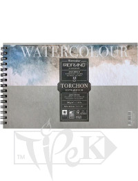 19100282 Альбом для акварелі Watercolour Torchon Extra Rough 32х41 см 300 г/м.кв. 12 аркушів на спіралі Fabriano Італія