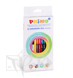 Набір кольорових олівців двосторонніх Minabella DUO 12 кольорів в картонній коробці Primo Італія