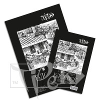 Блокнот для ескізів А4 (21х29,7 см) чорний папір 80 г/м.кв. 50 аркушів «Трек» Україна