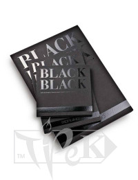 19100390 Альбом для ескізів Black Black А4 (21х29,7 см) 300 г/м.кв. 20 аркушів чорного паперу склейка Fabriano Італія
