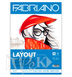 Альбом для маркерів Blocco Layot А3 (29,7х42 см) 75 г/м.кв. 70 аркушів склейка білий папір Fabriano Італія