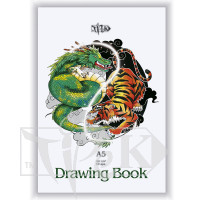 Планшет для ескізів (дракон) А5 (14,8х21 см) білий папір 90 г/м.кв. 50 аркушів «Трек» Україна