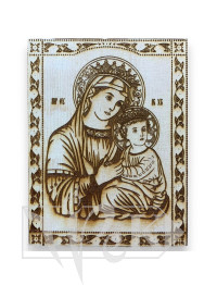 Ікона Пресвятої Богородиці з гравіюванням роз. 6*4,5 см